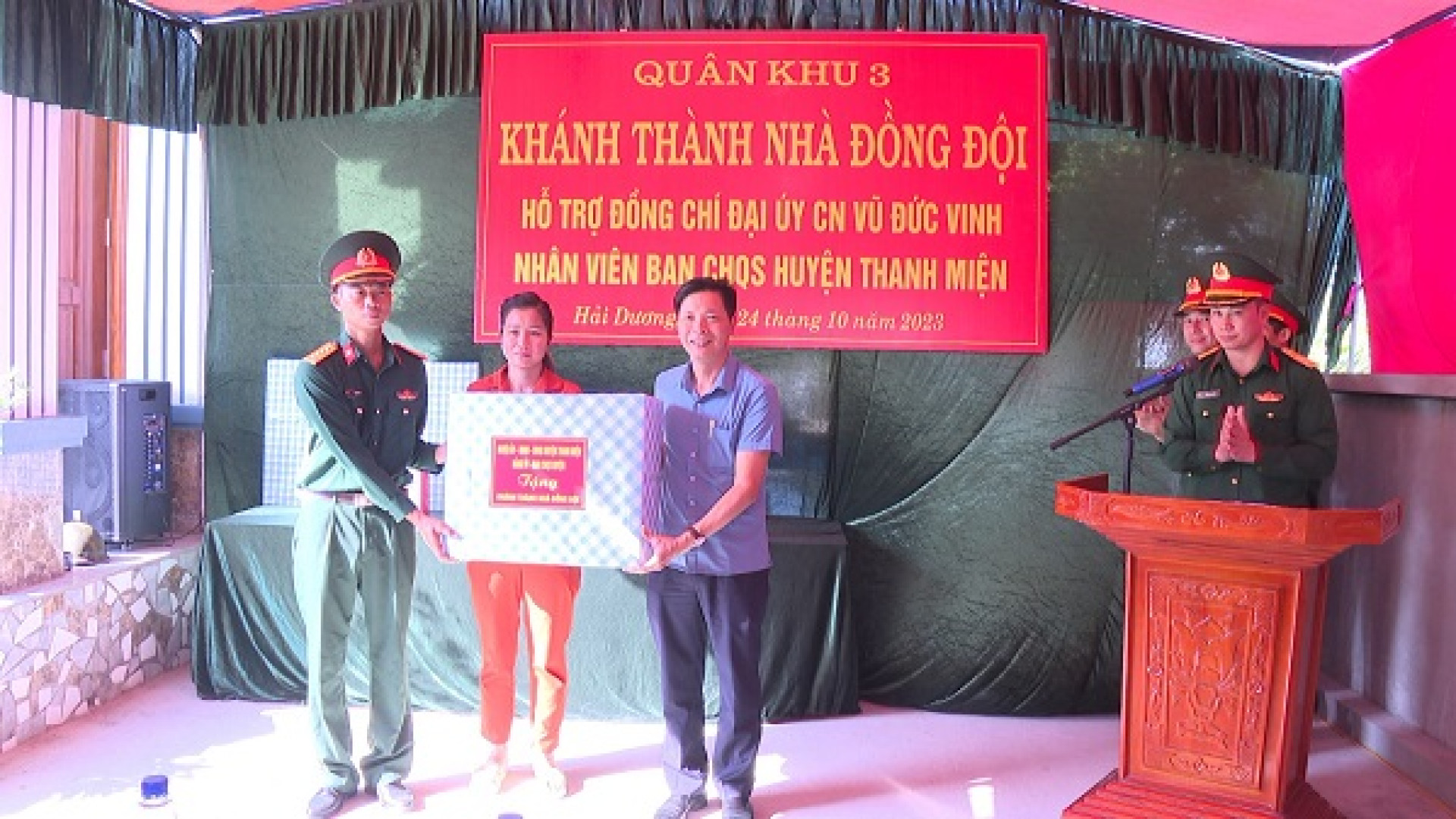 Ban CHQS huyện Thanh Miện (Hải Dương): Khánh thành và bàn giao “Nhà đồng đội”