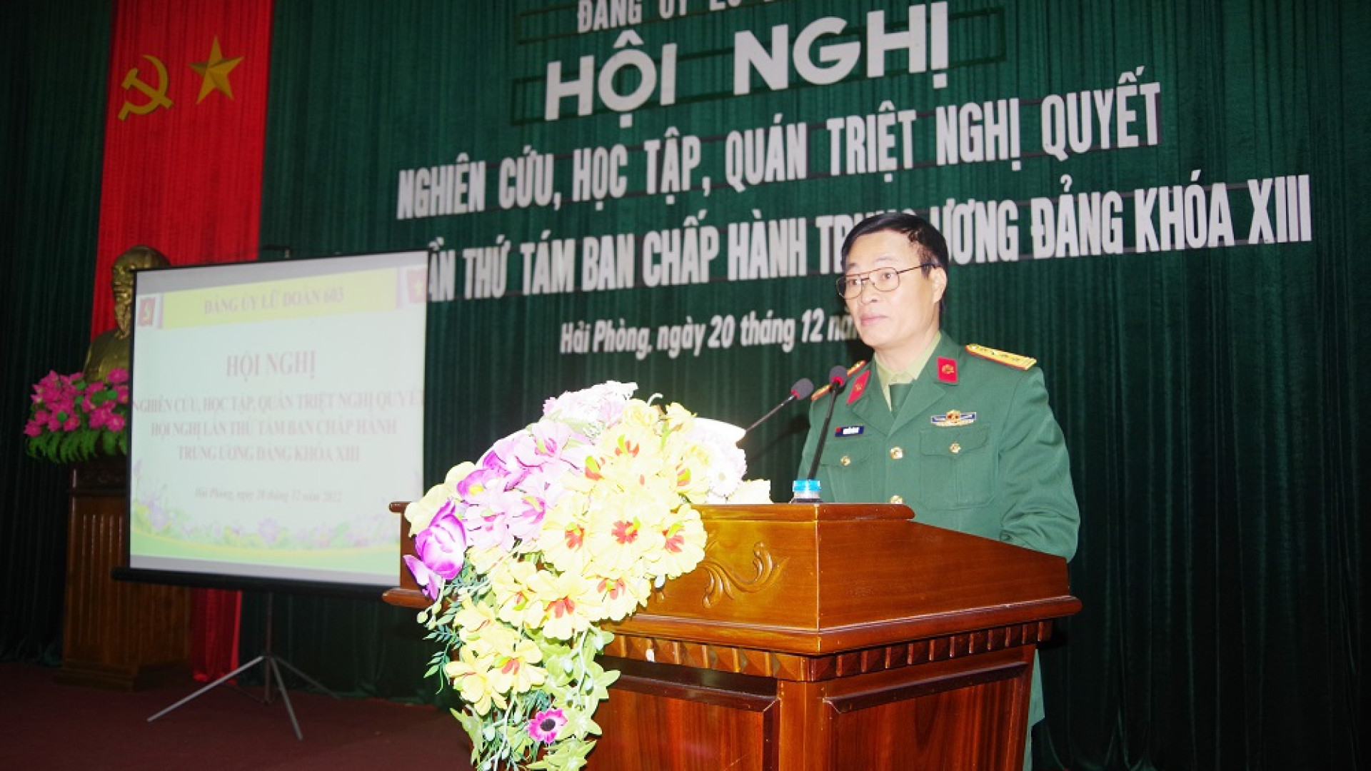 Đảng ủy Lữ đoàn Thông tin 603: Hội nghị nghiên cứu, học tập, quán triệt Nghị quyết Trung ương 8, khóa XIII