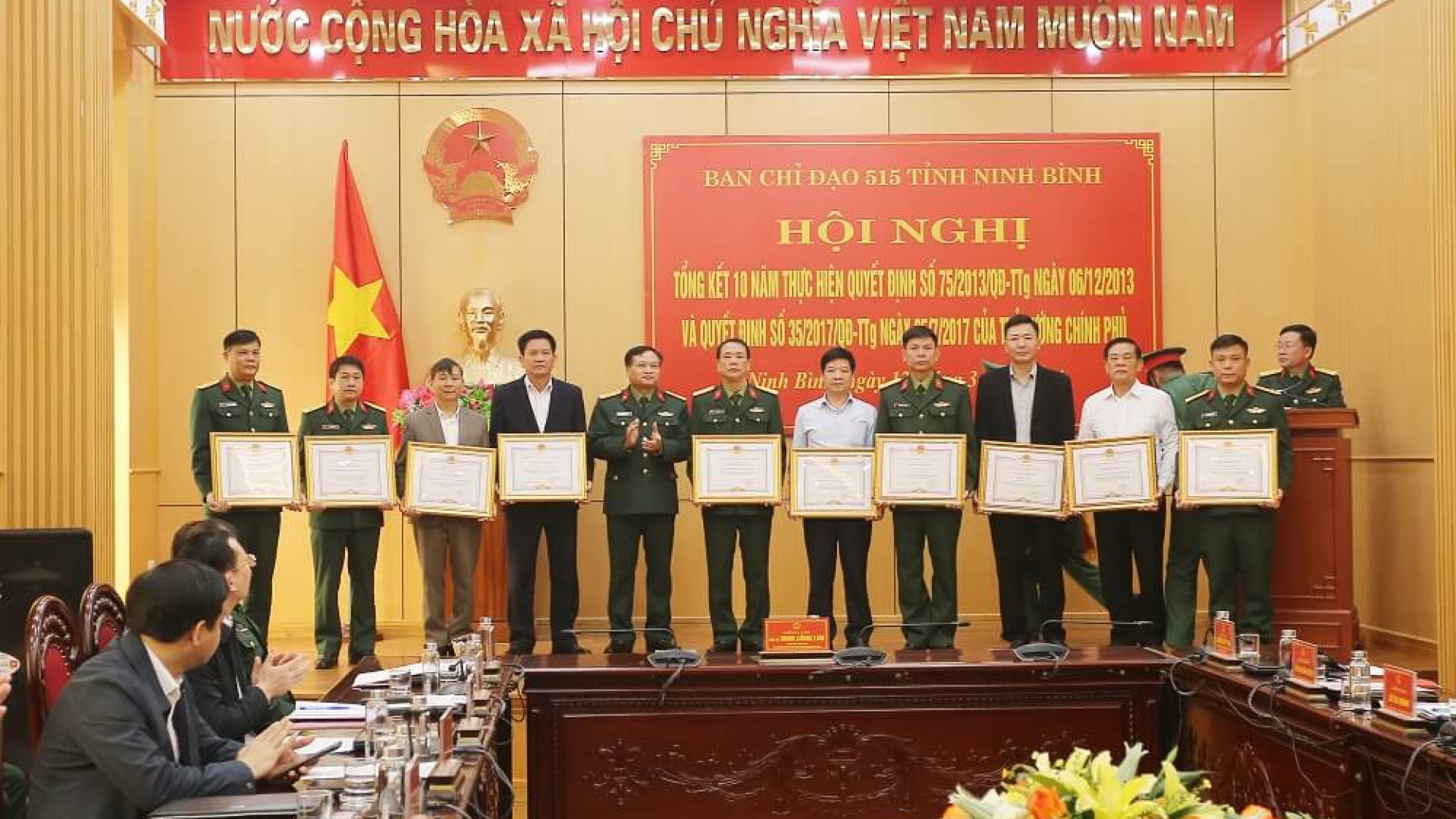 Ban chỉ đạo 515 tỉnh Ninh Bình tổng kết 10 năm thực hiện nhiệm vụ tìm kiếm, quy tập hài cốt liệt sĩ