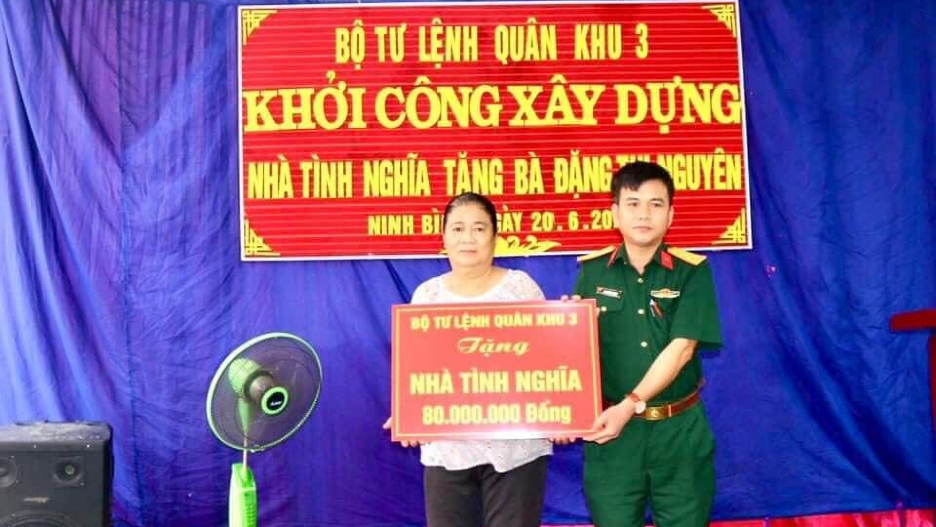 Bộ CHQS tỉnh Ninh Bình khởi công xây dựng “Nhà tình nghĩa”