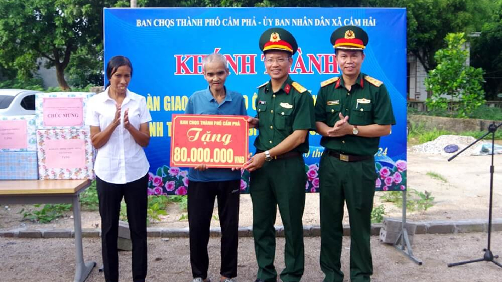 Ban CHQS thành phố Cẩm Phả (Quảng Ninh): Khánh thành, bàn giao “Nhà tình nghĩa” tặng gia đình chính sách