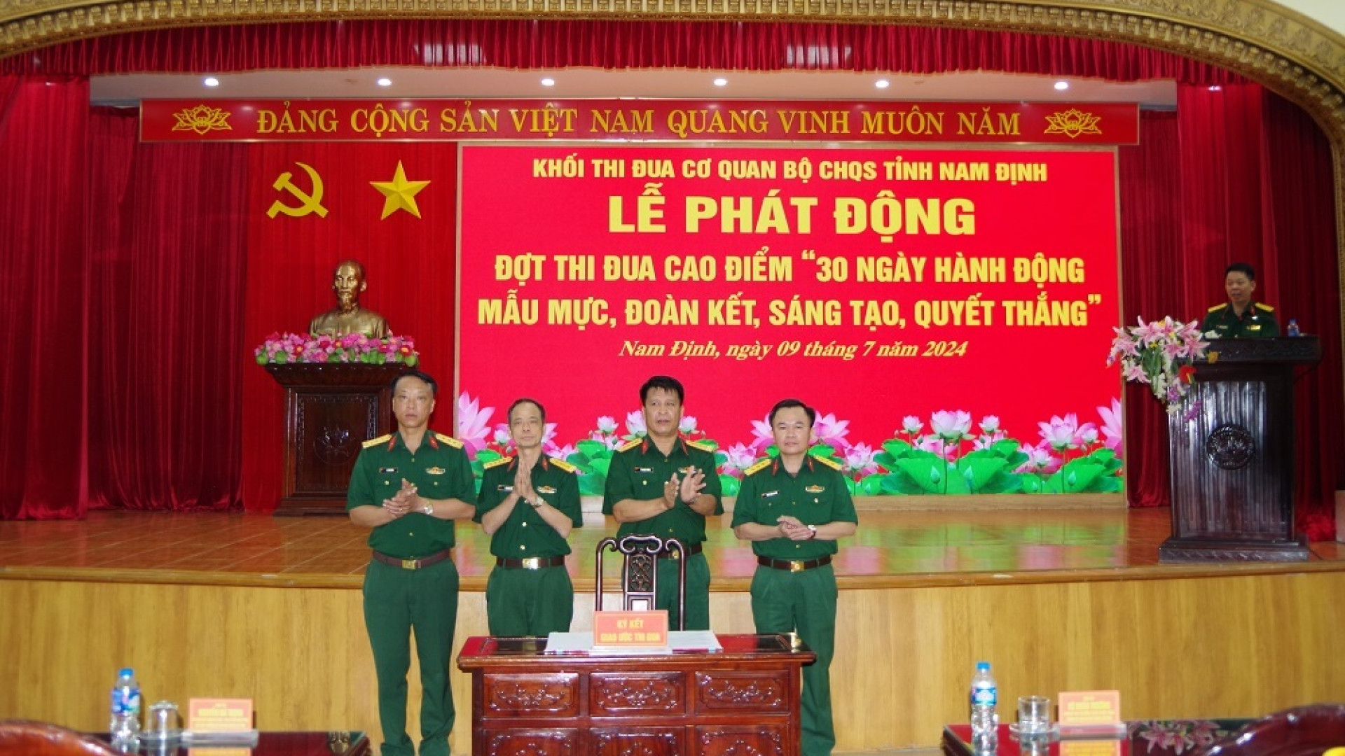 Các đơn vị tổ chức phát động đợt thi đua cao điểm chào mừng Đại hội Thi đua Quyết thắng LLVT Quân khu giai đoạn 2019- 2024