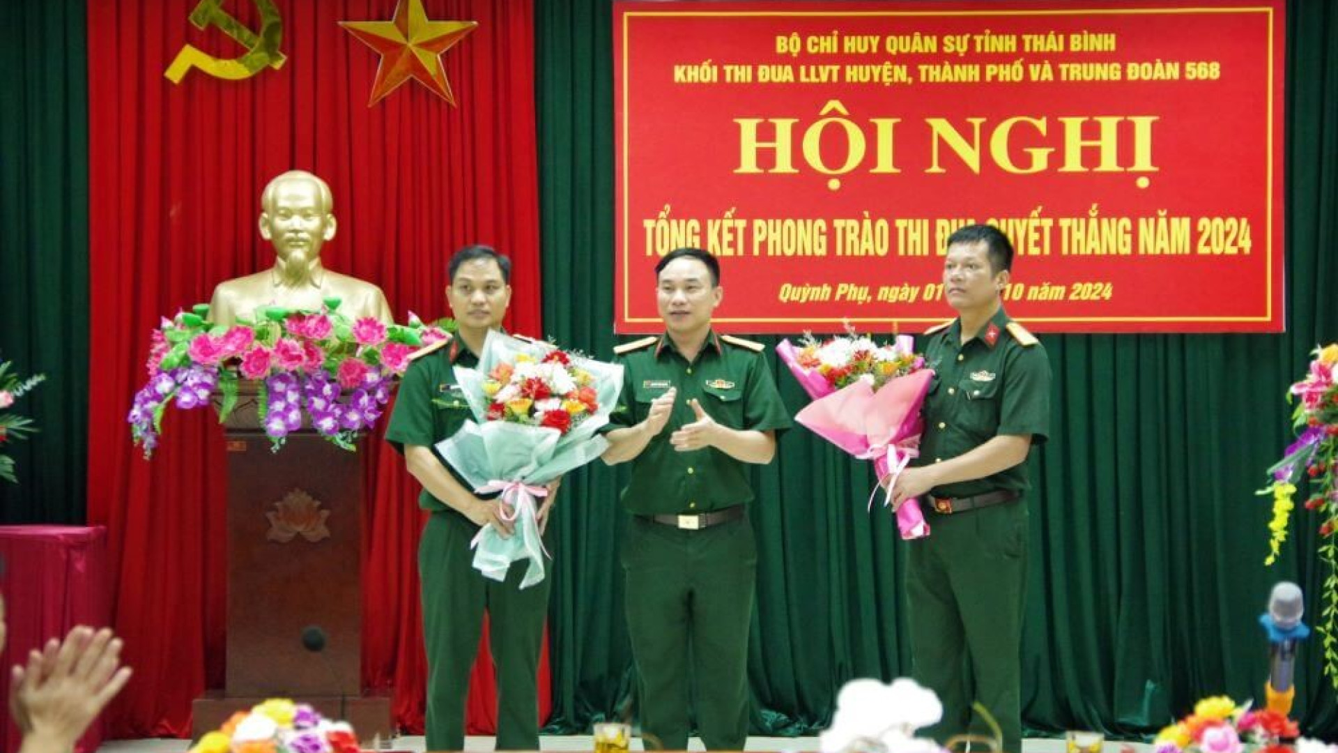 Khối thi đua LLVT các huyện, thành phố và Trung đoàn 568 (Bộ CHQS tỉnh Thái Bình): Tổng kết phong trào Thi đua Quyết thắng năm 2024