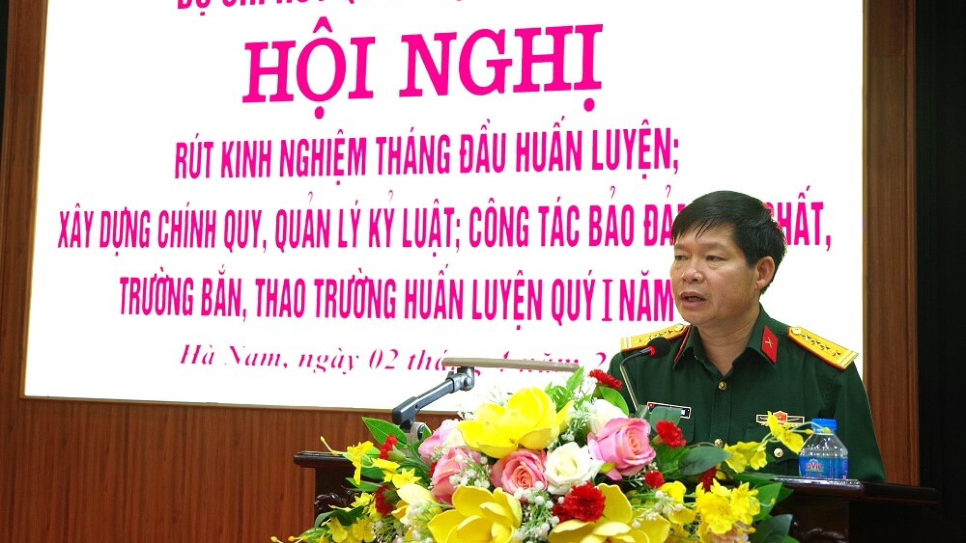 Bộ CHQS tỉnh Hà Nam rút kinh nghiệm tháng đầu huấn luyện và đánh giá kết quả xây dựng chính quy, quản lý kỷ luật