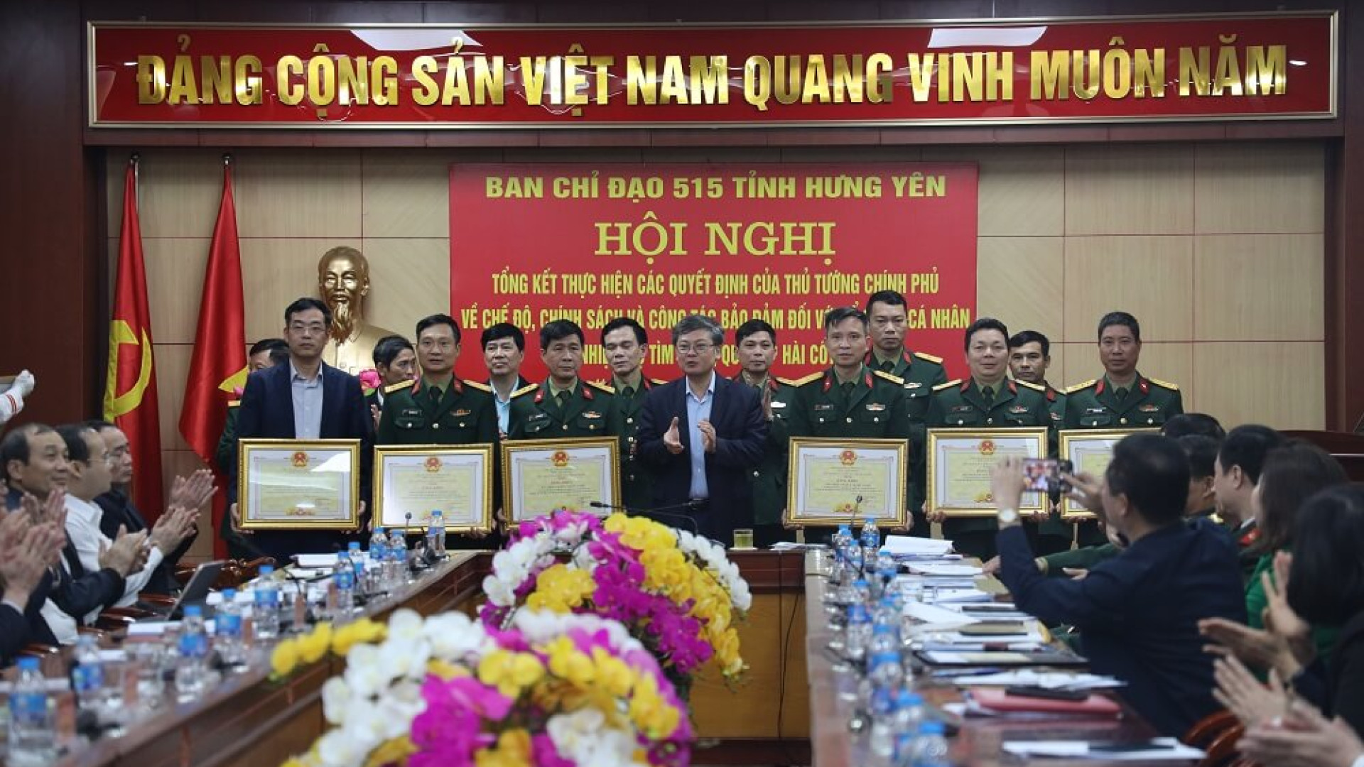 Ban chỉ đạo 515 tỉnh Hưng Yên tổng kết thực hiện các quyết định của Thủ tướng Chính phủ về chế độ, chính sách làm nhiệm vụ tìm kiếm, quy tập hài cốt liệt sĩ.