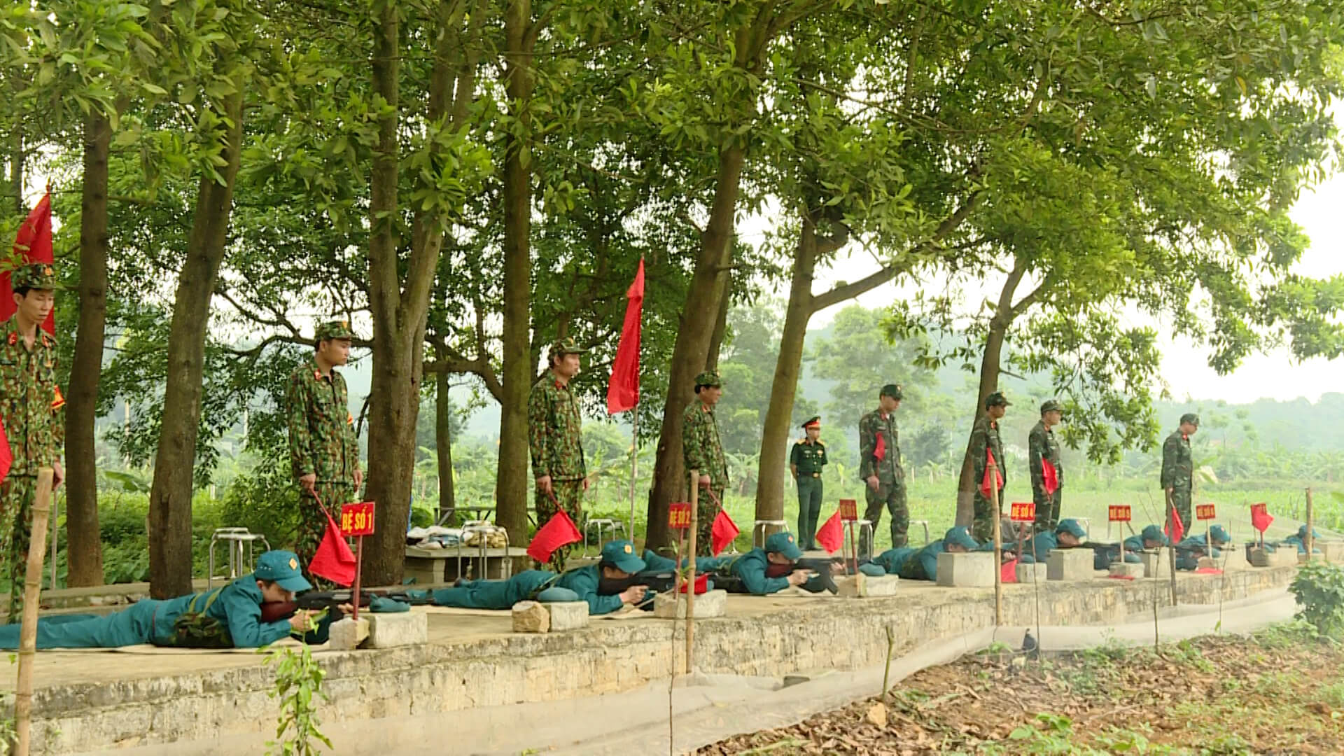 Huyện Yên Mô hội thao bắn súng quân dụng và thể dục, thể thao dân quân tự vệ năm 2024