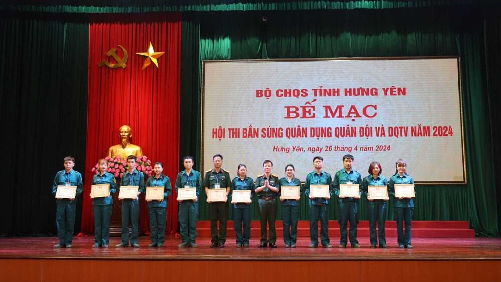 Bộ CHQS tỉnh Hưng Yên thi bắn súng quân dụng quân đội và dân quân tự vệ