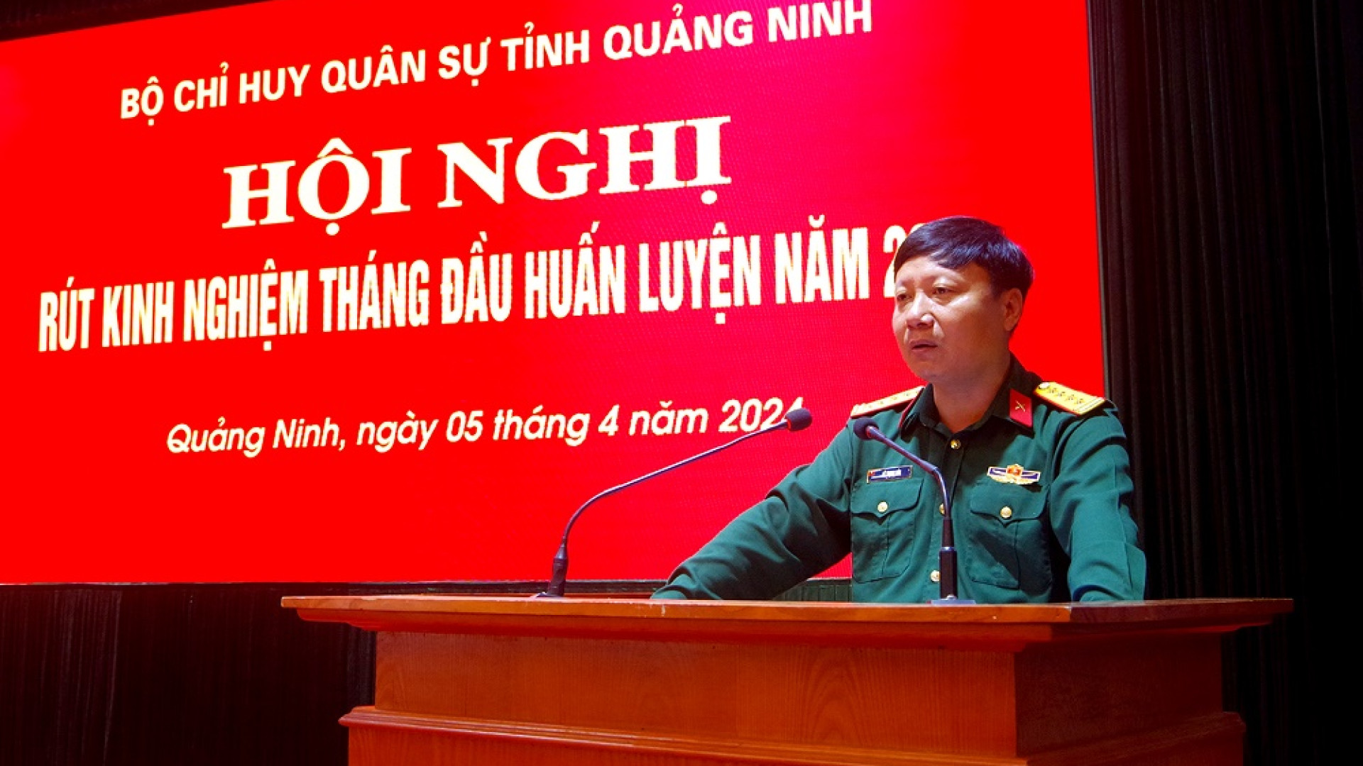Bộ CHQS tỉnh Quảng Ninh rút kinh nghiệm tháng đầu huấn luyện năm 2024