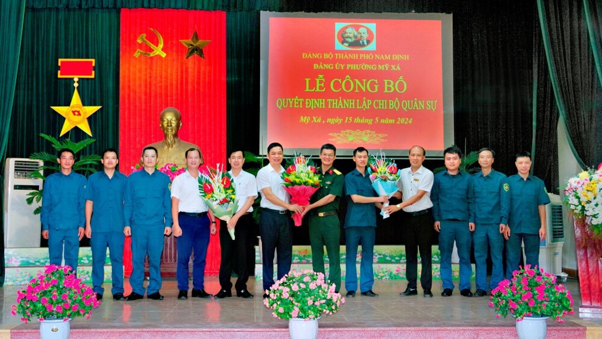 Công bố quyết định thành lập Chi bộ Quân sự phường Mỹ Xá, thành phố Nam Định