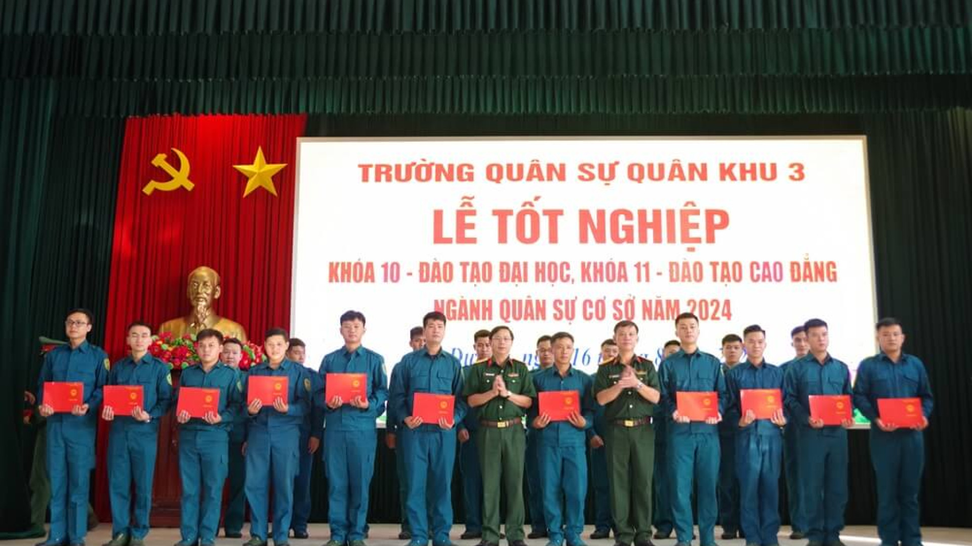 Trường Quân sự Quân khu: Tổ chức Lễ tốt nghiệp đào tạo trình độ cao đẳng, đại học ngành quân sự cơ sở năm 2024