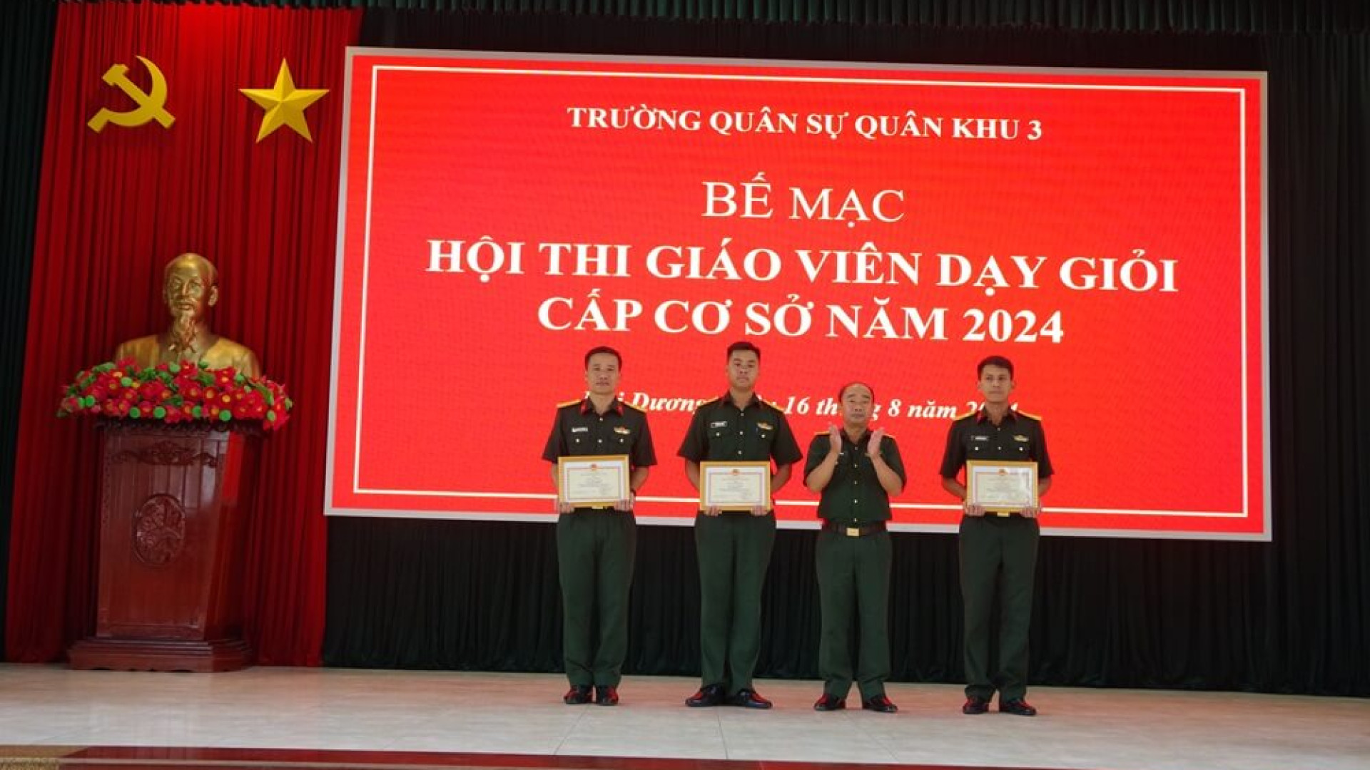 Trường Quân sự Quân khu: Bế mạc Hội thi giáo viên dạy giỏi cấp sơ sở năm 2024