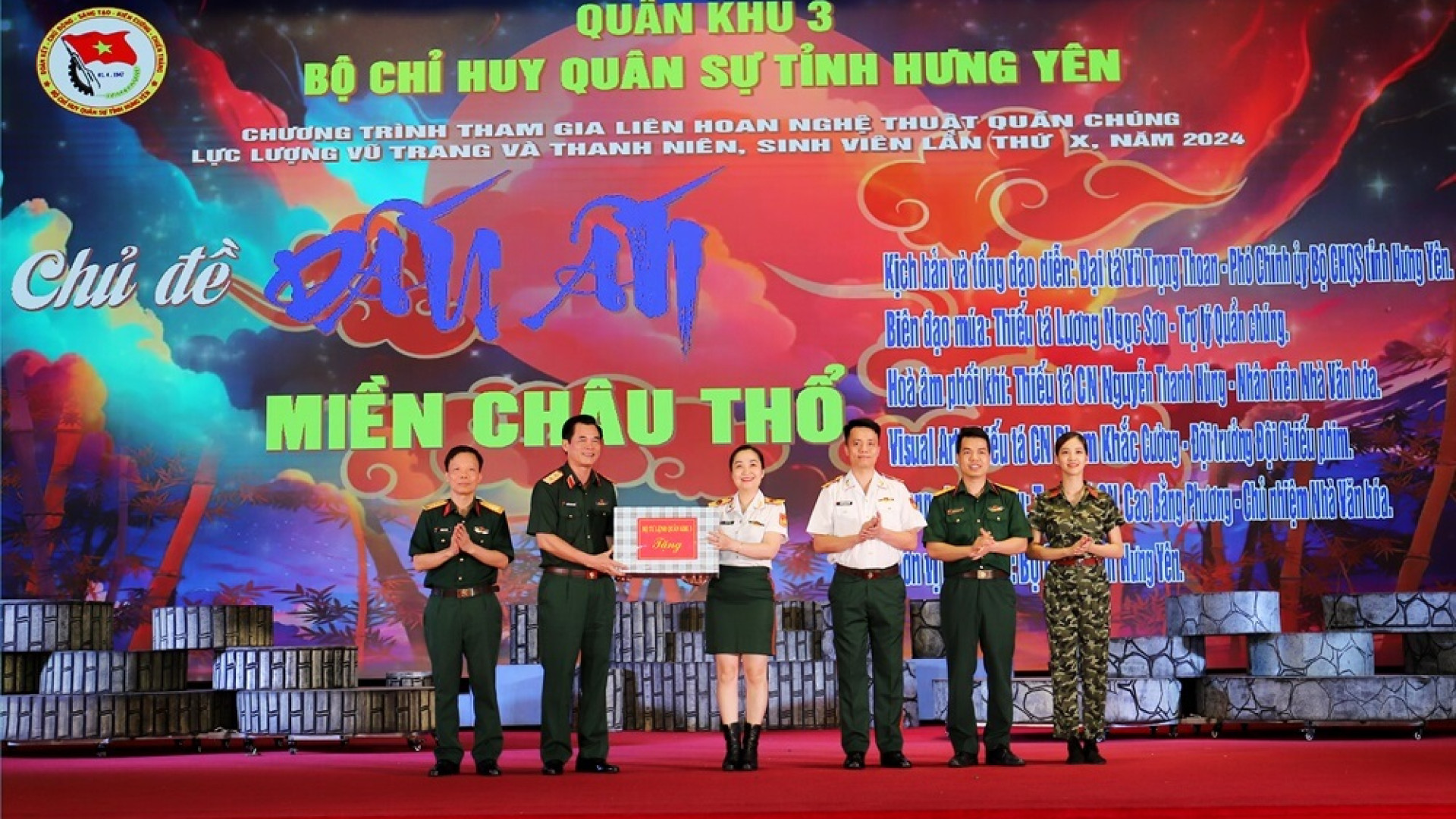 Bộ CHQS tỉnh Hưng Yên báo cáo Chương trình tham gia Liên hoan nghệ thuật quần chúng LLVT và thanh niên, sinh viên lần thứ X, năm 2024