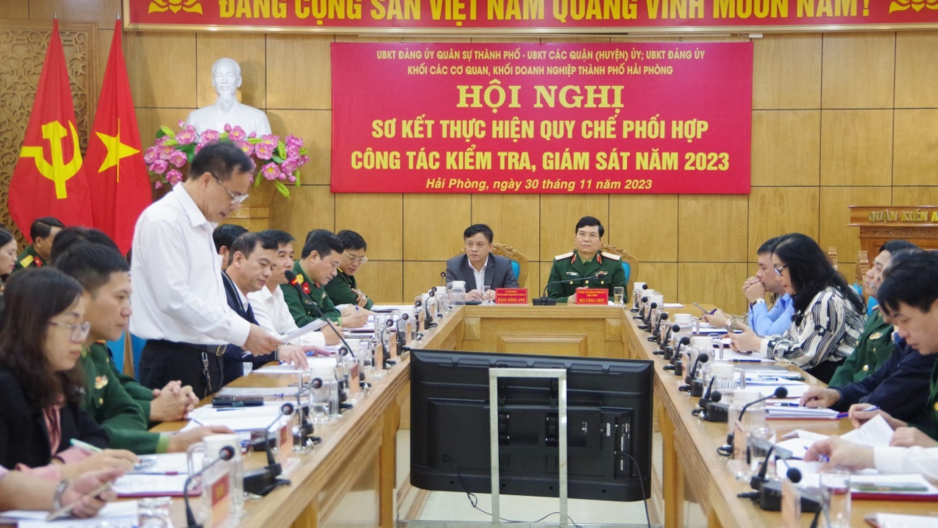 Sơ kết thực hiện quy chế phối hợp công tác kiểm tra, giám sát năm 2023