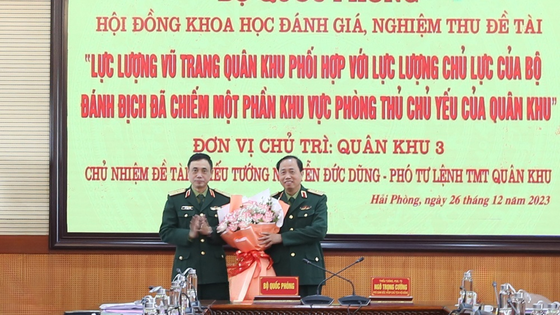 Bộ Quốc phòng đánh giá, nghiệm thu đề tài khoa học của Quân khu 3